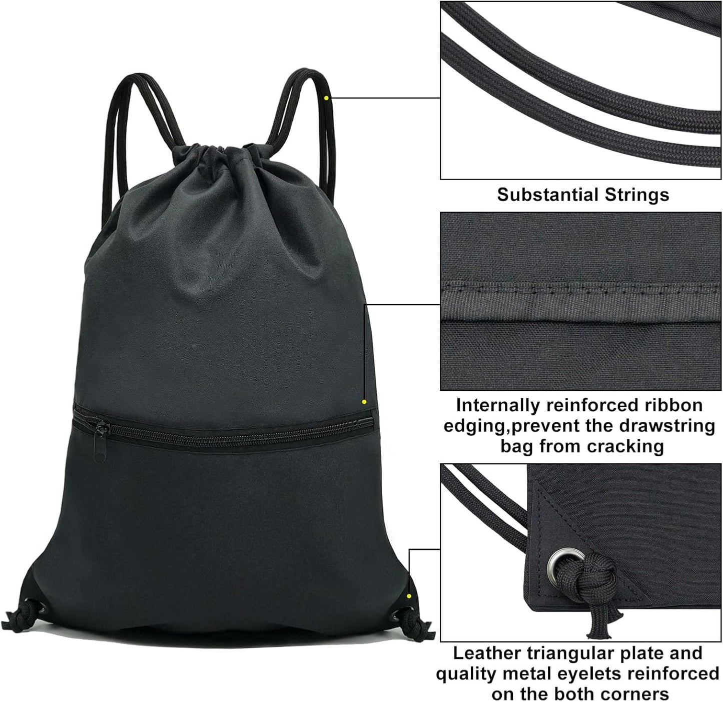 TESKI FIRST Drawstring Backpack Bag Sport Gym Sackpack