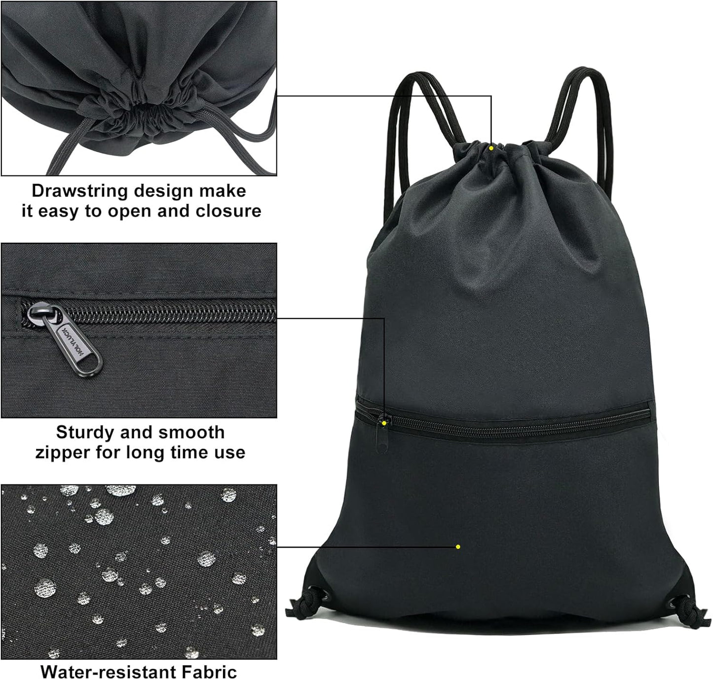 TESKI FIRST Drawstring Backpack Bag Sport Gym Sackpack