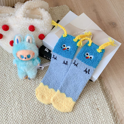 Coral Fleece Socks Women's Winter Thermal Middle Tube Sleep