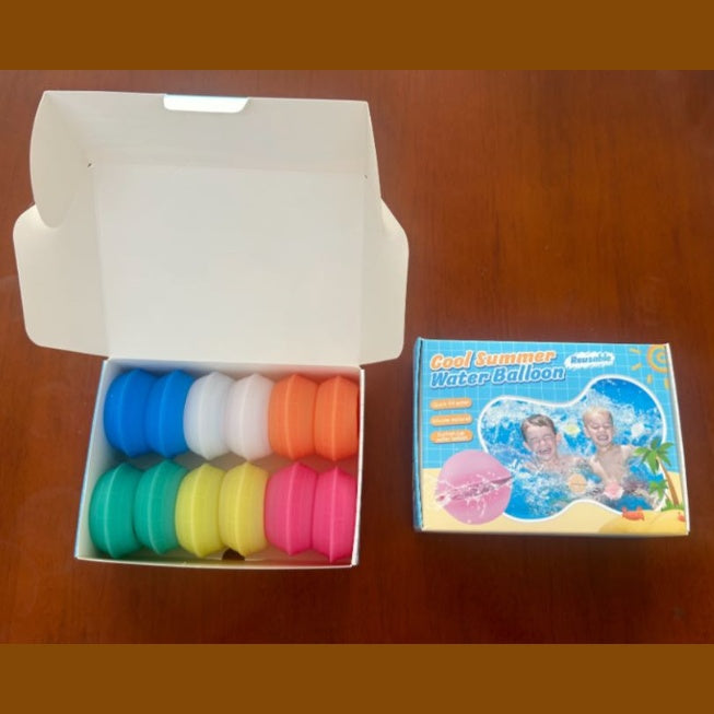 12 Pack Self-Sealing Reusable Silicone Water Balloons - No Magnets, Soft & Durable, Perfect For Pool Parties & Outdoor Play