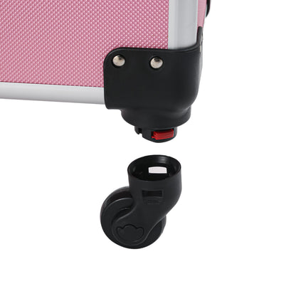 4-in-1 Aluminum Alloy, Trolley, Vanity Case, Embroidery Box