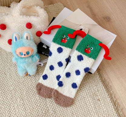 Coral Fleece Socks Women's Winter Thermal Middle Tube Sleep