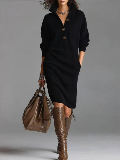 Autumn And Winter Lazy Style Overknee Sweater Women's Dress