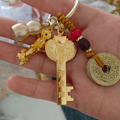 Alloy Five Blessing Men's And Women's Bag Car Key Pendant