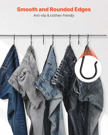 36 Pack S Hooks With Safety Buckle 39.68 LBS Capacity Heavy Duty Metal Hooks