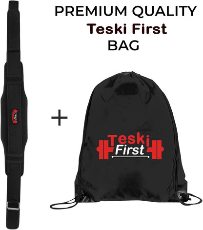 Weight Lifting Belt Double Strength 5.5 Padded Neoprene Back Gym Bodybuilding Deadlifts Lifting Exercise Fitness Workout Belts Men Women Lumbar Training Core Support