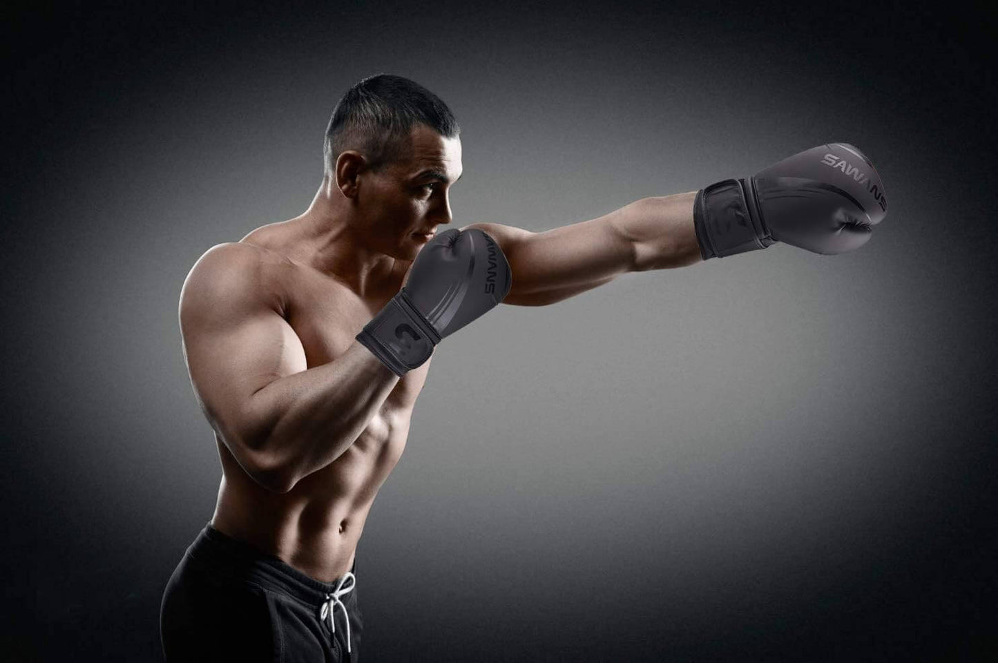 SAWANS® Boxing Gloves Professional MMA Sparring Kickboxing Punch Bag Training Muay Thai Fighting