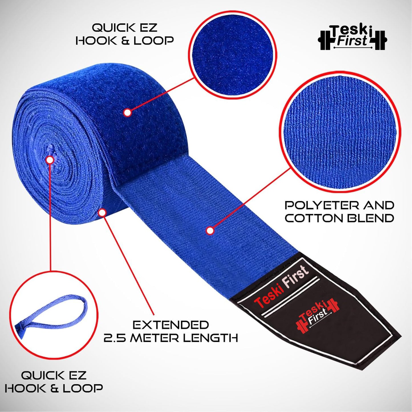 Boxing Hand Wraps 4.5 Meter Martial Arts Bandages Inner Gloves Wrist Support Straps Punching Under Hand Knuckles Heavy Elasticated Training Bag Mitts Muay Thai