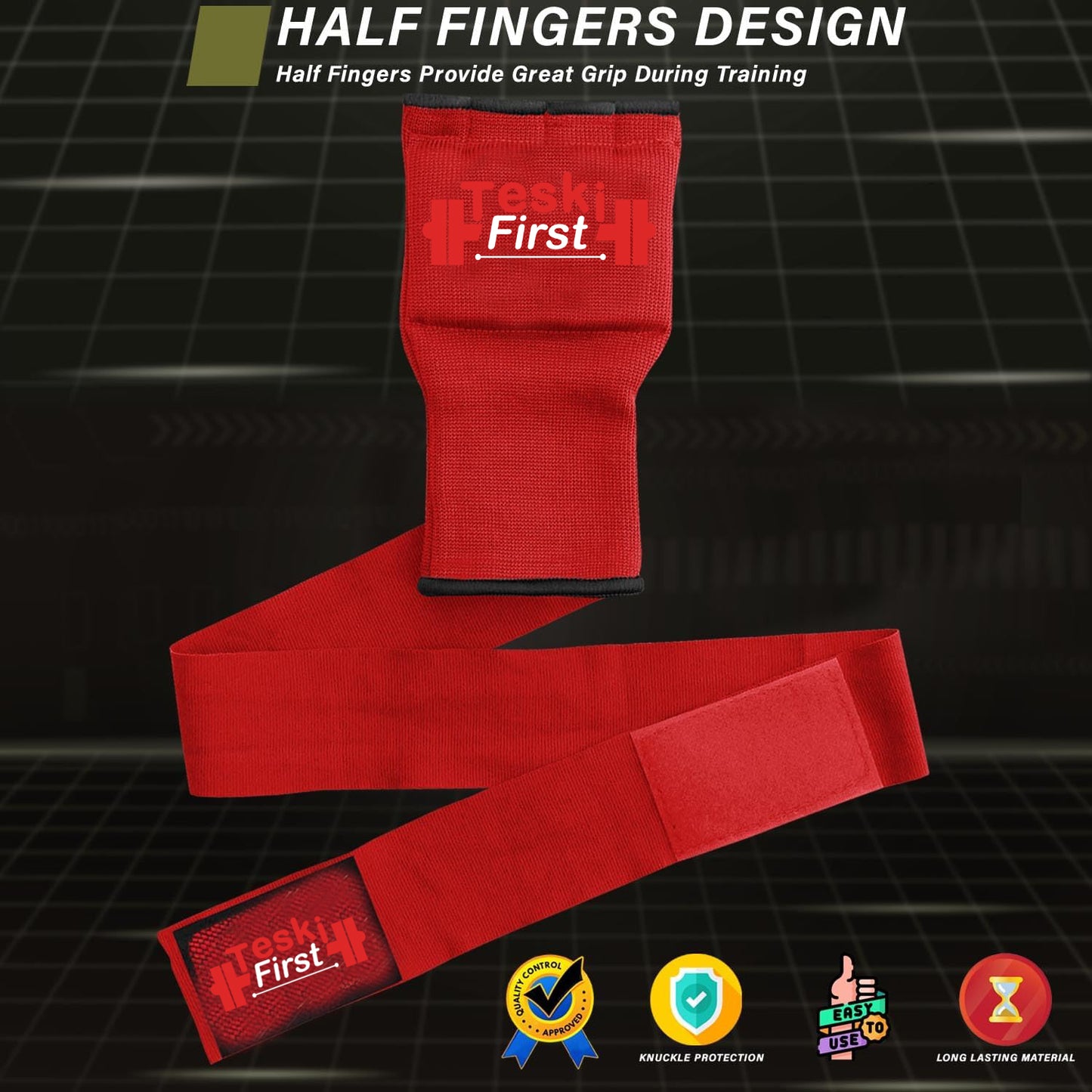 Quick Wraps Gloves Gel Paded Hand Wraps Adult MMA Boxing Muaythai Bandages Hand Protector 80cm Meter Wrist Support Strap Pair