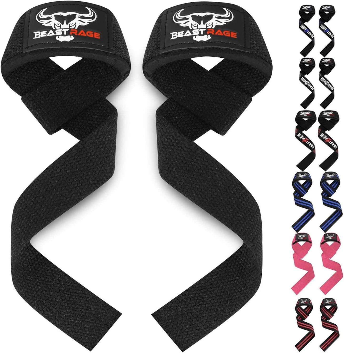 BEAST RAGE Lifting Wrist Straps for Weightlifting, Weight Lifting Strap