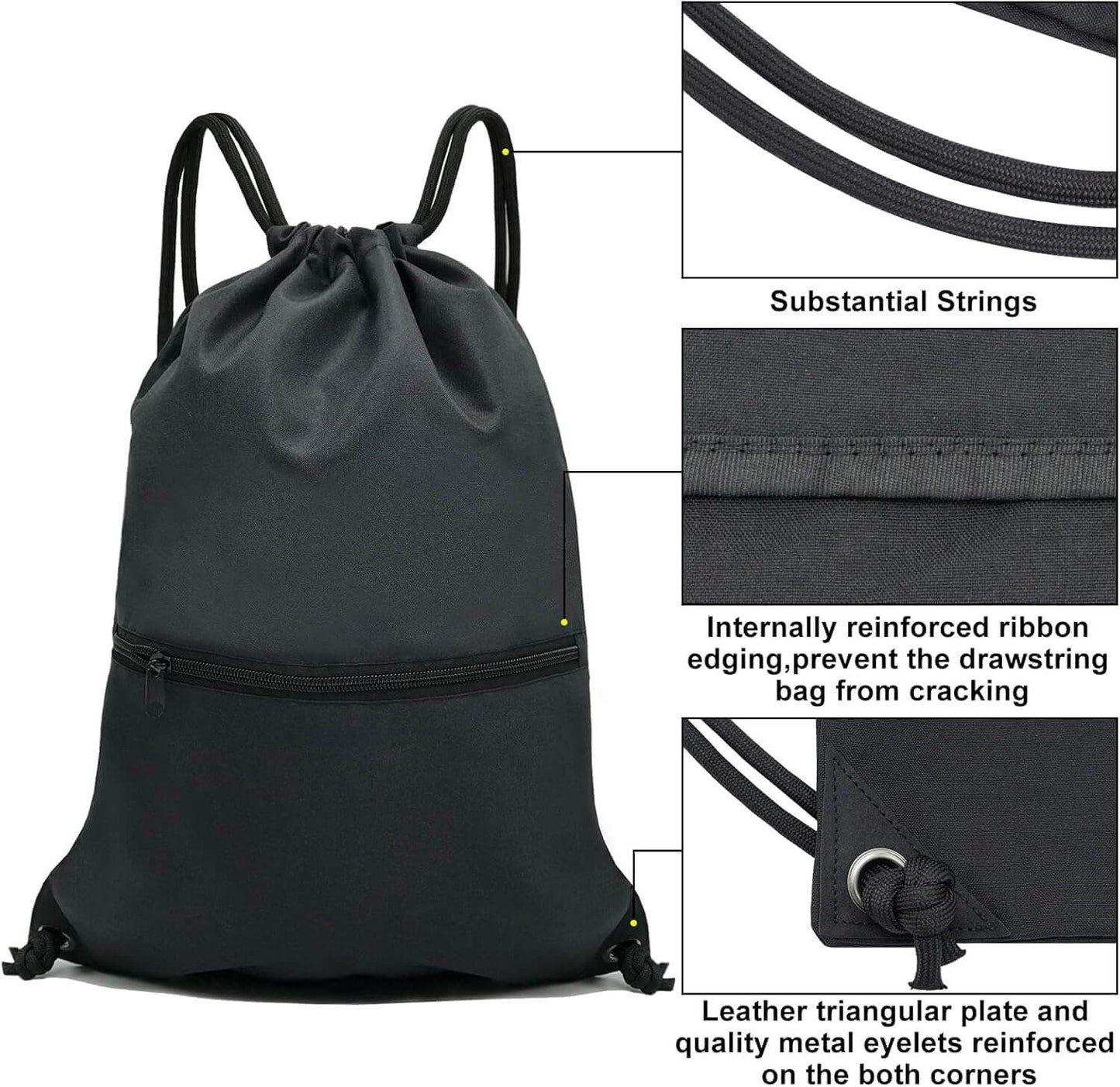 TESKI FIRST Drawstring Backpack Bag Sport Gym Sackpack