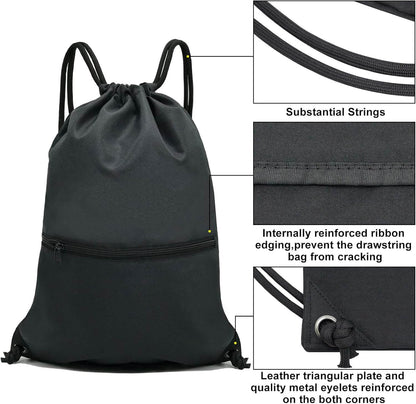 TESKI FIRST Drawstring Backpack Bag Sport Gym Sackpack