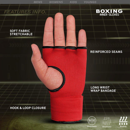 Quick Wraps Gloves Gel Paded Hand Wraps Adult MMA Boxing Muaythai Bandages Hand Protector 80cm Meter Wrist Support Strap Pair