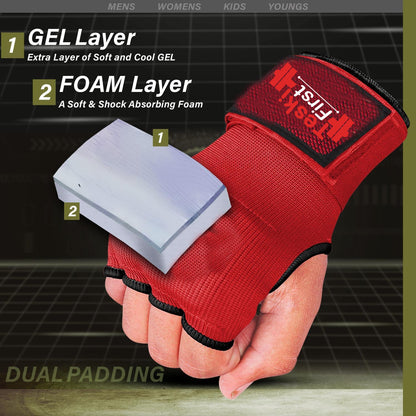 Quick Wraps Gloves Gel Paded Hand Wraps Adult MMA Boxing Muaythai Bandages Hand Protector 80cm Meter Wrist Support Strap Pair