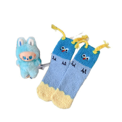 Coral Fleece Socks Women's Winter Thermal Middle Tube Sleep