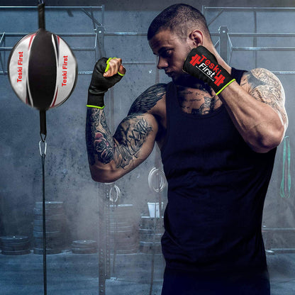 Boxing Hand Wraps Half Finger Inner Gloves for Punching - Elasticated Bandages Fist Protection - Great for MMA, Muay Thai, Kickboxing, Martial Arts Training, Combat Sports, Home Gym Workouts