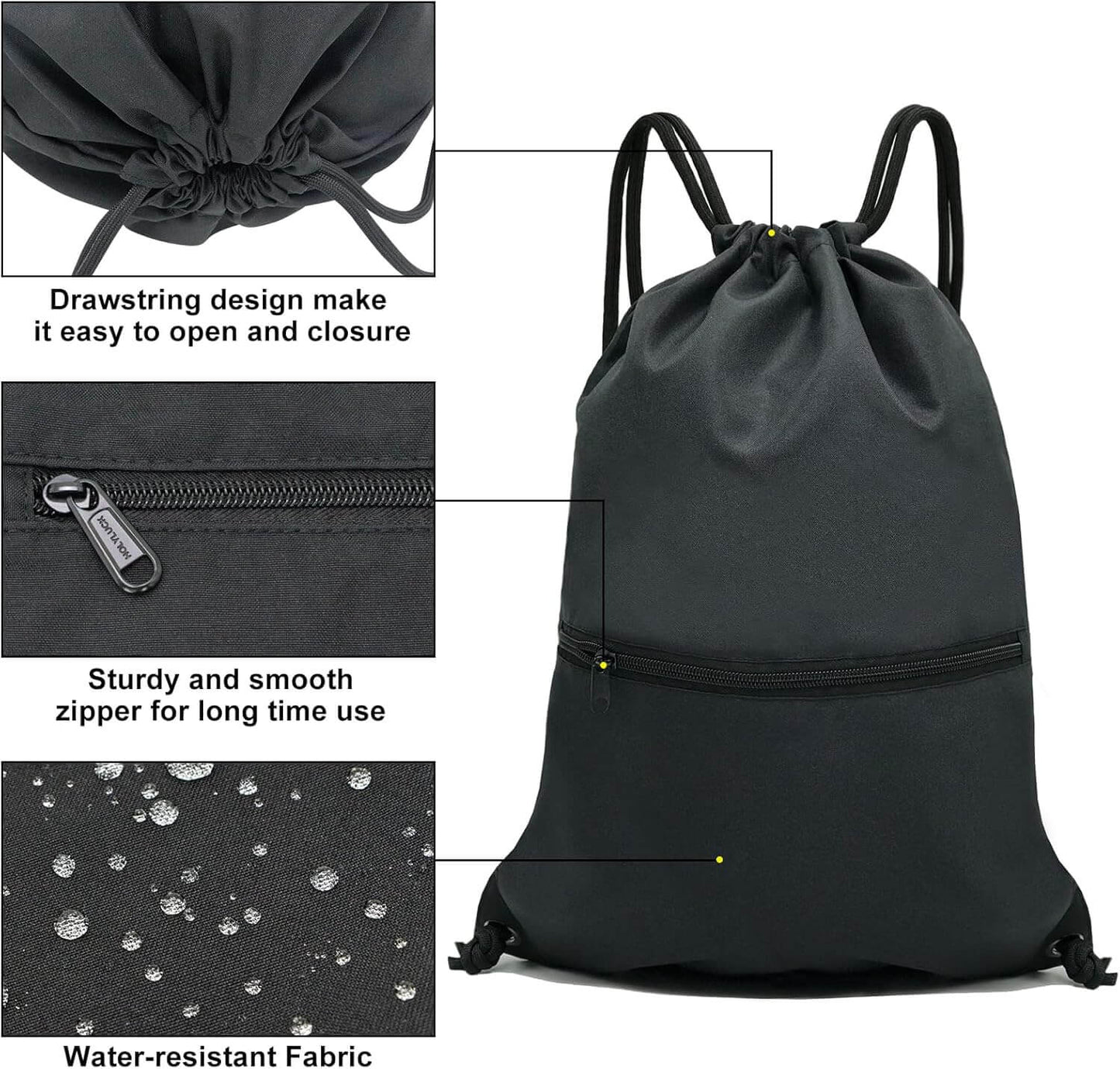 TESKI FIRST Drawstring Backpack Bag Sport Gym Sackpack