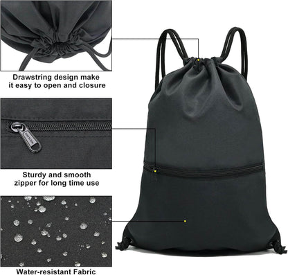 TESKI FIRST Drawstring Backpack Bag Sport Gym Sackpack