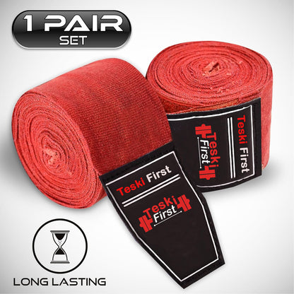 Boxing Hand Wraps 4.5 Meter Martial Arts Bandages Inner Gloves Wrist Support Straps Punching Under Hand Knuckles Heavy Elasticated Training Bag Mitts Muay Thai