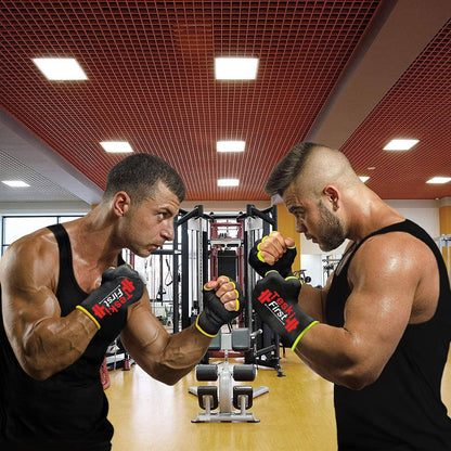 Boxing Hand Wraps Half Finger Inner Gloves for Punching - Elasticated Bandages Fist Protection - Great for MMA, Muay Thai, Kickboxing, Martial Arts Training, Combat Sports, Home Gym Workouts