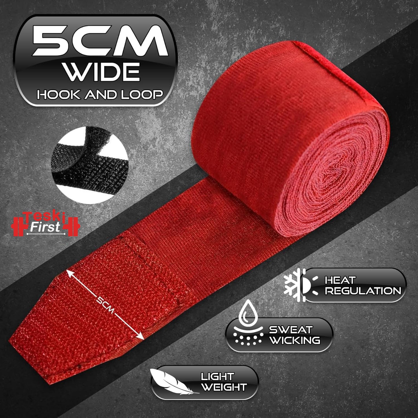 Boxing Hand Wraps 4.5 Meter Martial Arts Bandages Inner Gloves Wrist Support Straps Punching Under Hand Knuckles Heavy Elasticated Training Bag Mitts Muay Thai