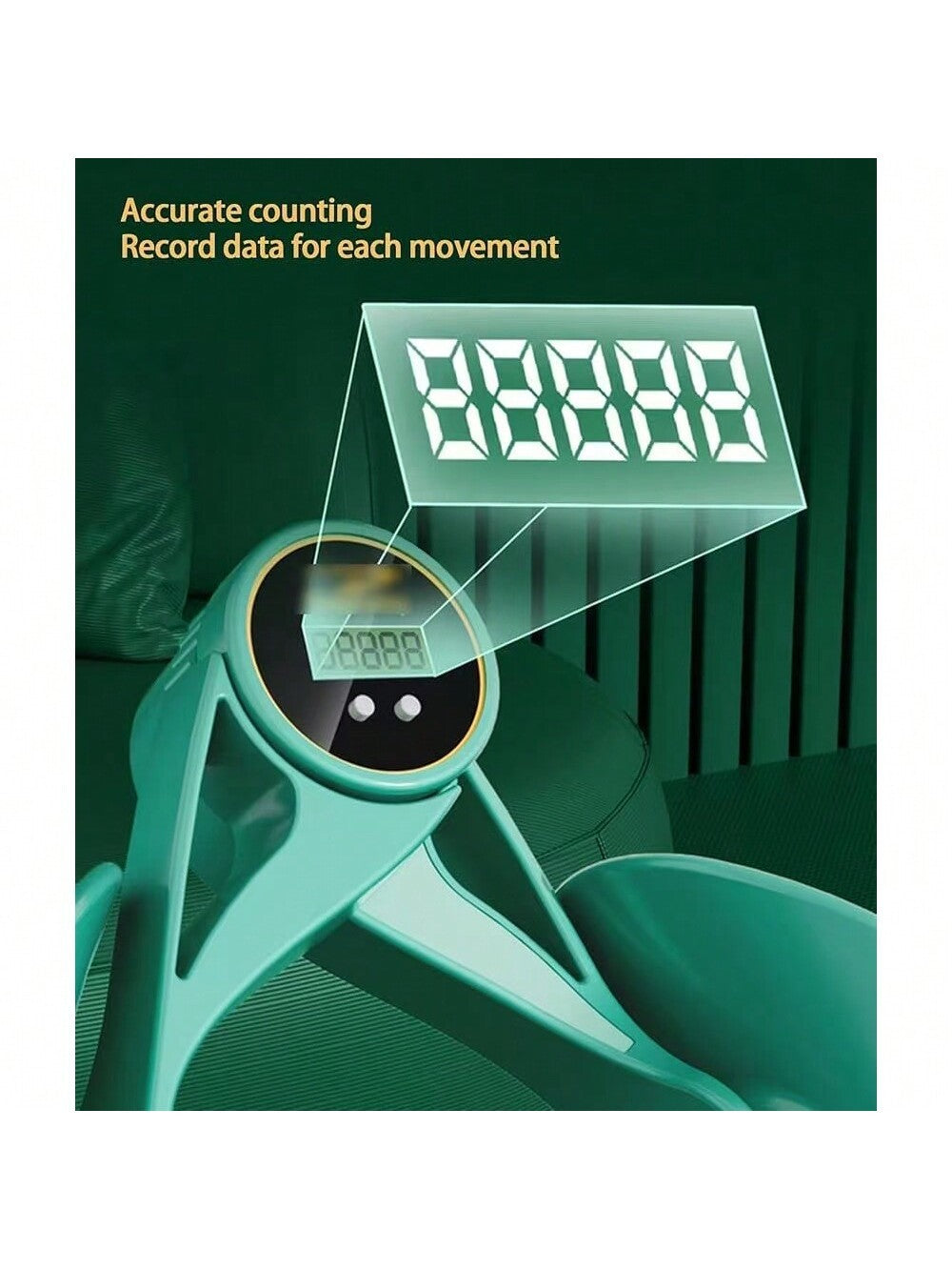 Inner Thigh Exerciser And Pelvic Floor Kegel Trainer With Resistance Bands And LED Counter - 3 Intensity Levels - Home Gym Equipment For Toning And Strengthening