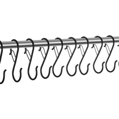 36 Pack S Hooks With Safety Buckle 39.68 LBS Capacity Heavy Duty Metal Hooks