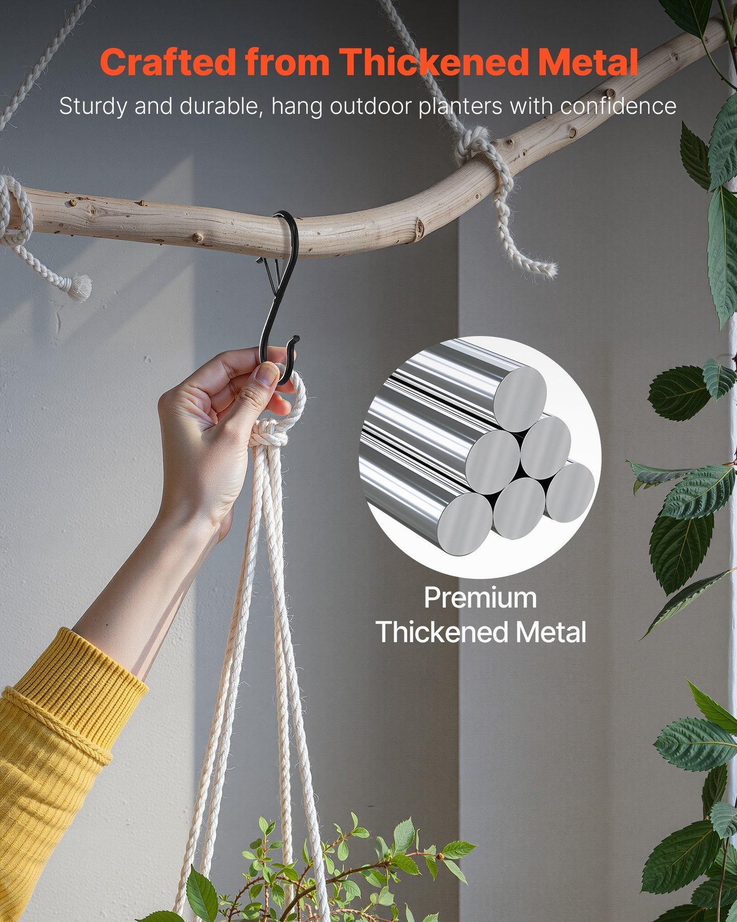 36 Pack S Hooks With Safety Buckle 39.68 LBS Capacity Heavy Duty Metal Hooks