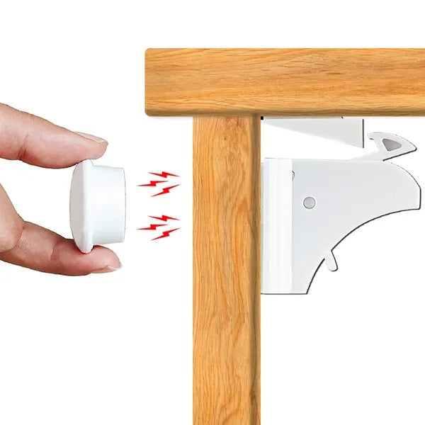 4Pcs Magnetic Cabinet Locks Child Safety Drawer Locks Adhesive Baby