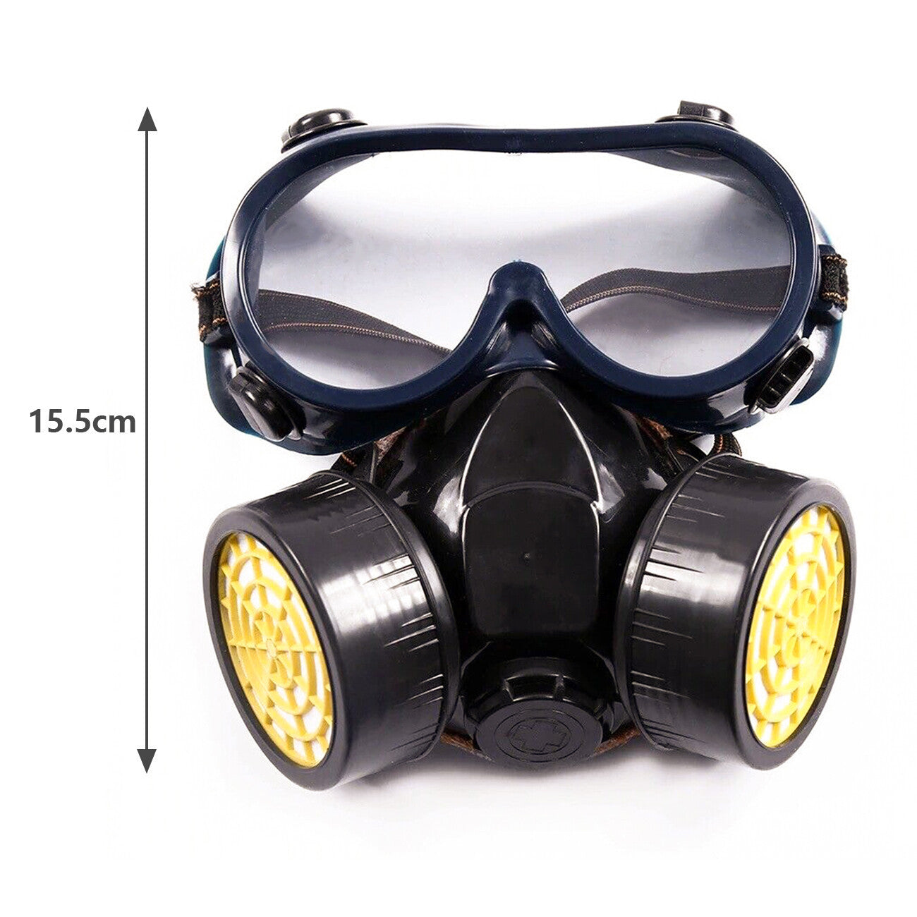 Chemical Dustproof Respirator Gas Face Mask Safety Filter Military Eye Goggle Dual Protection Filter