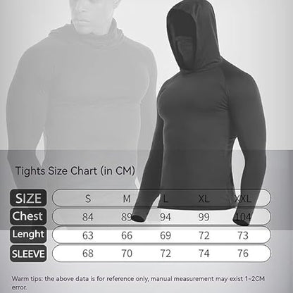 CasRmia Men's Sun Protection Hoodie,UPF 50+ Men's Fishing Shirt,Lightweight Long Sleeve Cooling Hiking Performance Shirt,Breathable for Outdoor Sports
